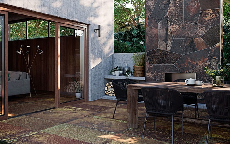 ứng dụng gạch corten